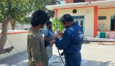 ފެނަކަ އިން ގައްދޫގައި މަގުބައްތި ޖެހުމުގެ މަސައްކަތް 2 ދުވަސްތެރޭ ނިންމާ ޓެސްޓަށް ދިއްލާލައިފި