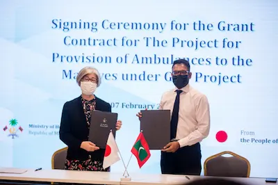 ޖަޕާނުން ރާއްޖެއަށް 8 އެމްބިއުލާންސް ހަދިޔާ ކުރަނީ