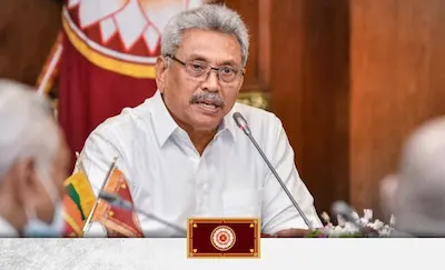 ސްރީލަންކާގެ ރައީސް އިސްތިއުފާ ދެއްވުމުގެ ވިސްނުންފުޅެއް ނުގެންގުޅުއްވާ