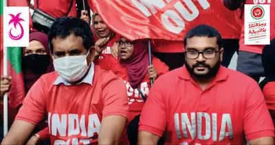 މުޒާހަރާތަކާއި ގުޅިގެން ޣައްސާން އަދި ސައީދު ފުލުހަށް ހާޒިރުކުރަނީ