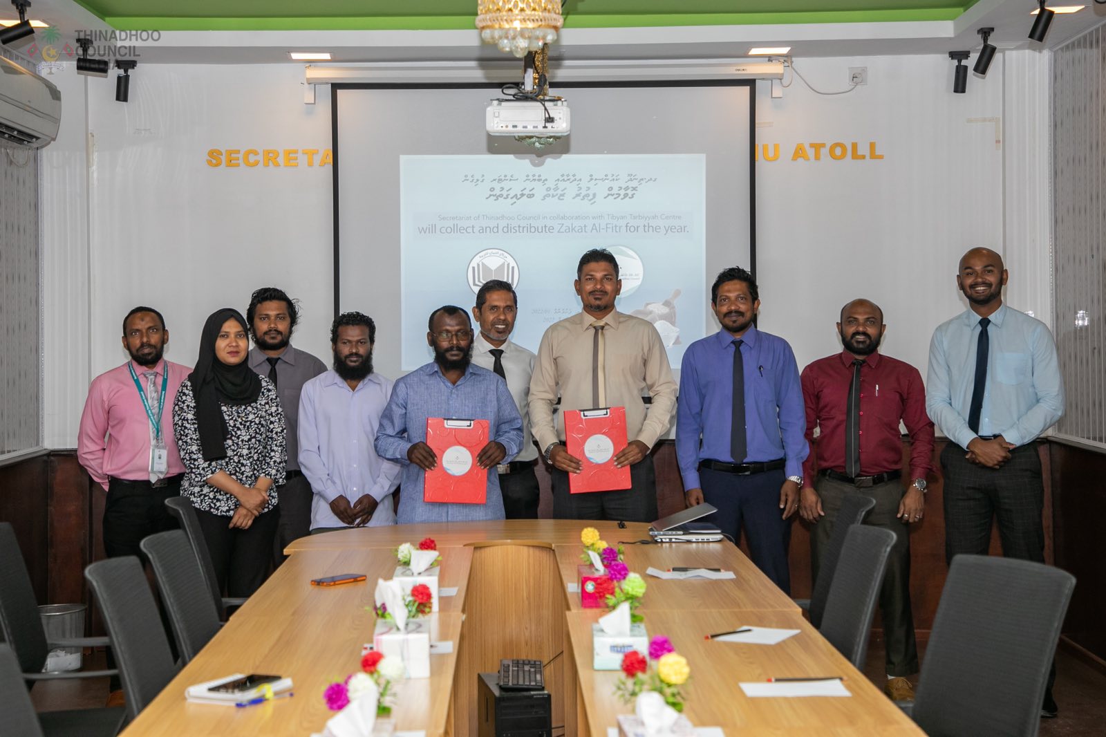 ތިނަދޫގައި ފިތުރު ޒަކާތް ބެހުމުގައި ތިބްޔާ ތަރުބިއްޔާ ސެންޓަރުގެ އެހީތެރިކަން ތިނަދޫ ކައުންސިލަށް