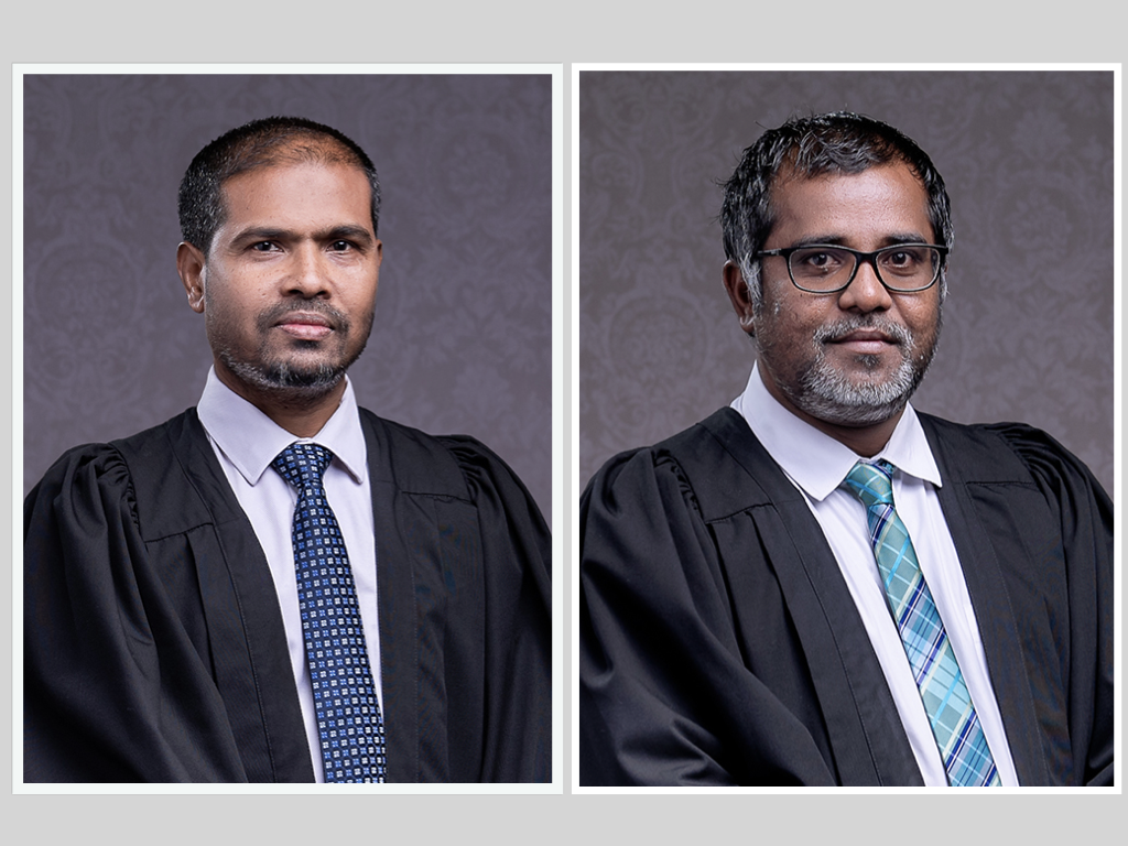 ހައިކޯޓުގެ ފަނޑިޔާރު އަބްދުލްރައޫފް އިބްރާހިމާއި ފަނޑިޔާރު ހަމީދު މަގާމުން ވަކި ކުރަނީ