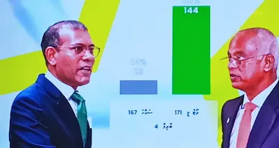 ވޯޓު ގުނަމުންދަނީ؛ ރައީސްއިބްރާހީމްސޯލިހު ކުރީގައި