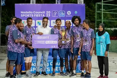 ނަޑެއްލާ ކައުންސިލް ސްޕޯރޓްސް ފިއެސްޓާ 2023 ގެ ފިރިހެން ޑިވިޝަން ވޮލީ ޗެމްޕިއަންކަން ނަޑެއްލާ ސްޕޯރޓްސް ހޯދައިފި