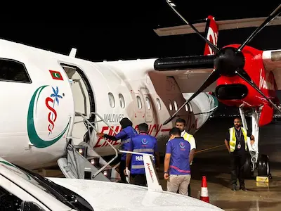 އެއާއެމްބިއުލާންސްގެ ފުރަތަމަ ދަތުރު، ކުޅުދުއްފުށި ސިޓީ އިން މާލެސިޓީ އަށް