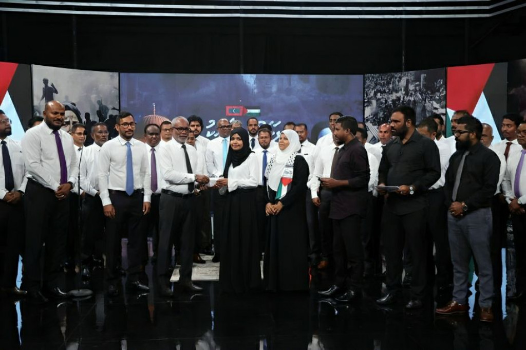 ފަލަސްޠީނާއެކު ދިވެހިން: ޕީއެންސީގެ ޕީޖީ ފަރާތުން 2 ލައްކަ ރުފިޔާގެ އެހީއެއް