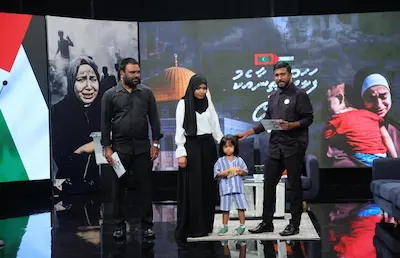 ދިވެހި އާއިލާއަކުން ފަލަސްތީނަށް އެހީވާން 50,000 ރުފިޔާ ހަދިޔާކޮށްފި