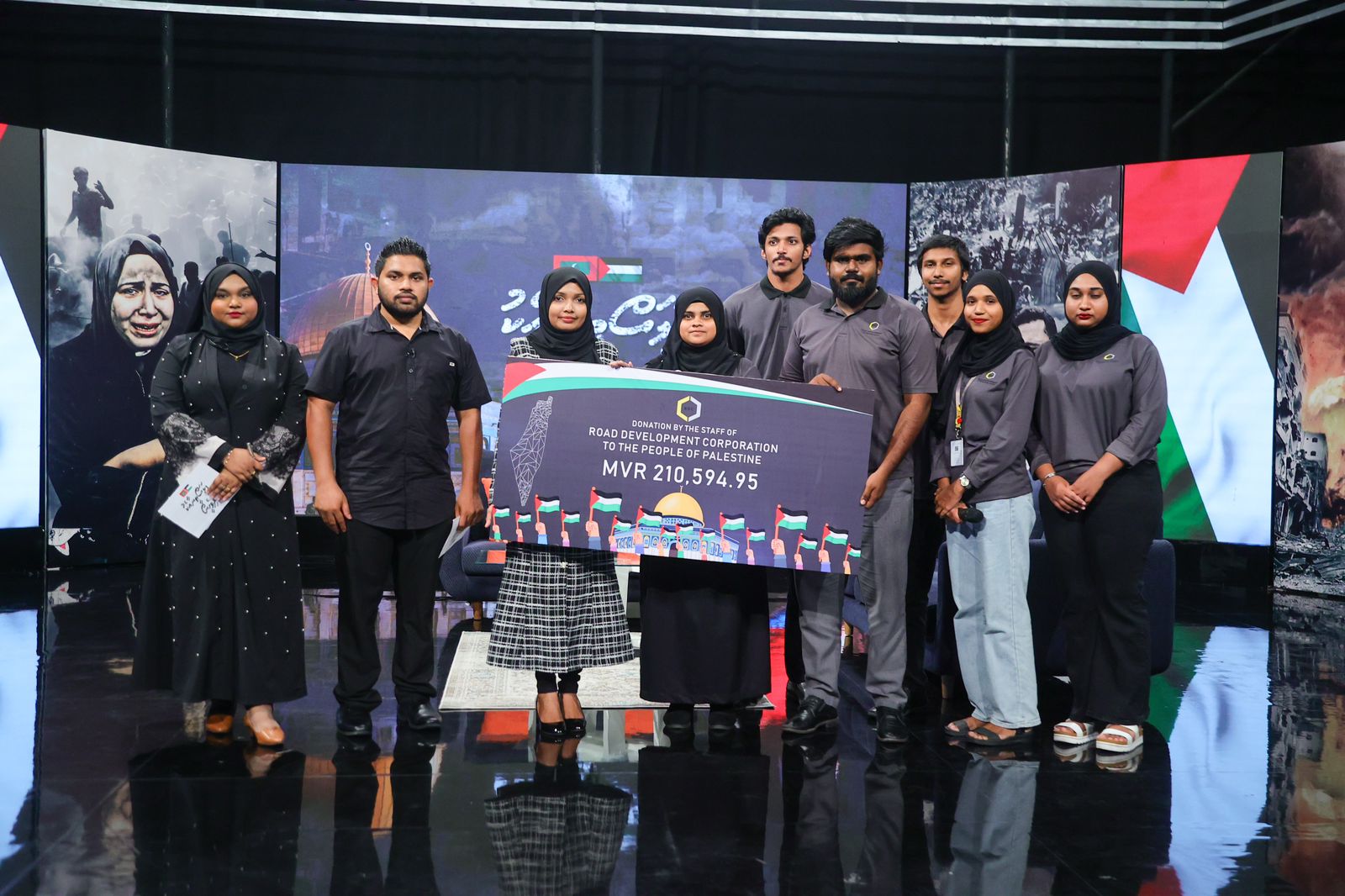 އާރްޑީސީ މުވައްޒަފުންގެ އެެއްދުވަހުގެ މުސާރައިން ދެލައްކައަށް ވުރެ ގިނަ ރުފިޔާގެ އެހީ ފަލަސްތީނަށް