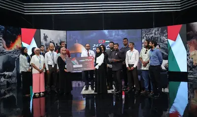 ފަލަސްތީނާއެކު ދިވެހިން ޓެލެތޯންގައި އެމްޑަބްލިއުއެސްސީ ގެ ފަރާތުން 1ލައްކަ ރުފިޔާގެ އެހީ