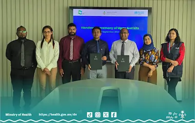 އެމްޕޮކްސް ޓެސްޓު ކިޓުތަކެއް ޑަބްލިއުއެޗްއޯ އިން ރާއްޖެއަށް ހަދިޔާކޮށްފި
