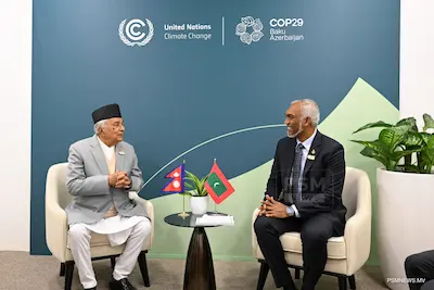 ނޭޕާލުގެ ރައީސާއި ރައީސް ޑރ މުއިއްޒު، ސިއްހީދާއިރާގެ ގުޅުން ބަދަހިކުރުމާ ގުޅޭގޮތުން މަޝްވަރާ ކުރައްވައިފި