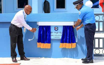 ފިނޭގައި އަލަށް ބިނާކުރި ފުލުހުންގެ އައު އިމާރާތް ރަސްމީކޮށް ހުޅުވައިފި