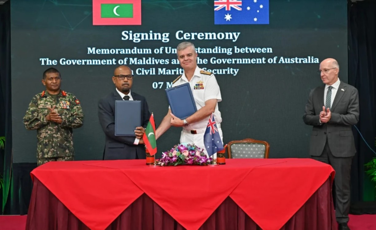 ކަނޑުގެ ސަލާމަތާއި ރައްކާތެރިކަން ކަށަވަރުކުރުމަށް އޮސްޓްރޭލިއާއެކު ފަހުމުނާމާއެއްގައި ސޮއިކޮށްފި