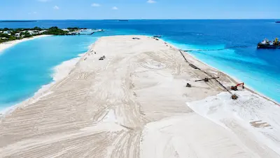 މިލަންދޫ އެއާޕޯޓަށް ބޭނުންވާ ބިން ހިއްކުމުގެ މަސައްކަތް ތާވަލަށްވުރެ އަވަހަށް، އެމްއޭސީއެލް އިން ނިންމާލައިފި