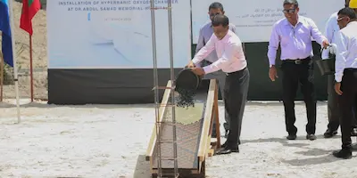 ތިނަދޫ ސިޓީގެ ޑރ ޢަބްދުއްސަމަދު މެމޯރިއަލް ހޮސްޕިޓަލް ޓާޝަރީ ފެންވަރަށް ތަރައްޤީކުރުމުގެ އަމަލީ މަސައްކަތް ފަށައިފި