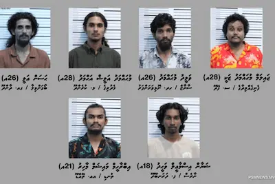 ފުލުހުންގެ އޮޕަރޭޝަނެއްގައި 7 ތަނެއް ބަލައިފާސްކޮށް، 2 ކިލޯގެ މަސްތާއެކު 6 މީހަކު ހައްޔަރަށް!