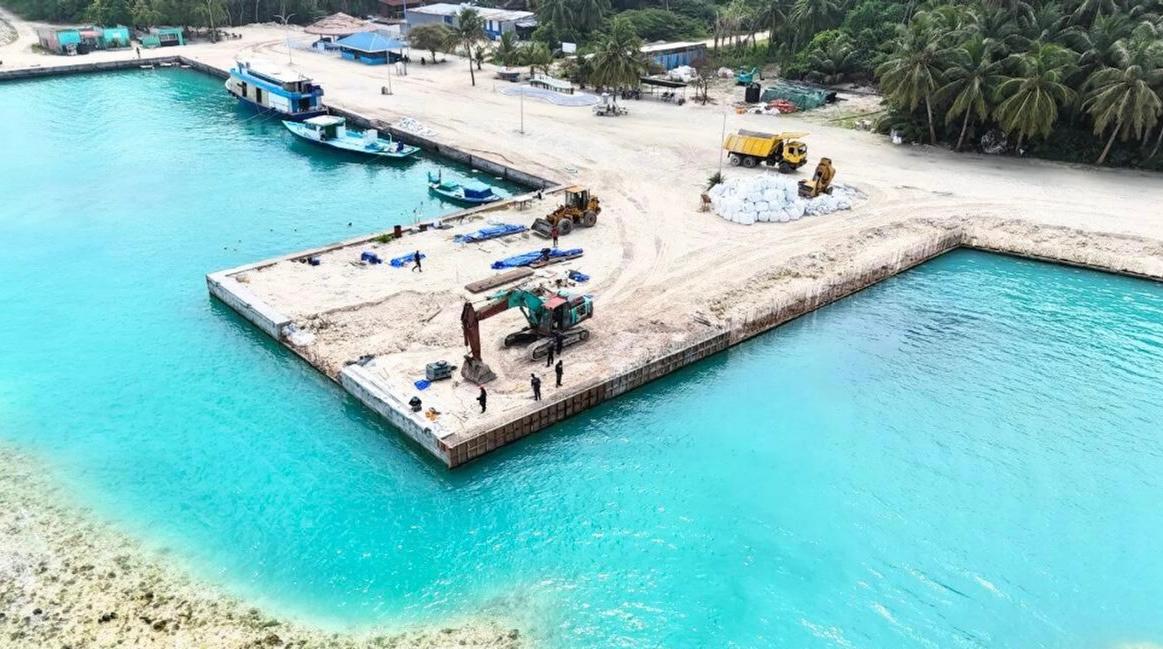 ނޭކުރެންދޫ ބަނދަރު އަޕްގްރޭޑް ކުރުމުގެ މަޝްރޫޢުގެ 31 އިންސައްތަ ނިމިއްޖެ