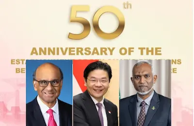 ސިންގަޕޫރު-ރާއްޖެ ގުޅުމަށް 50 އަހަރު، އުއްމީދަކީ މިގުޅުން ކުރިމަގުގައި އިތުރަށް ބަދަހިވުން: ރައީސް