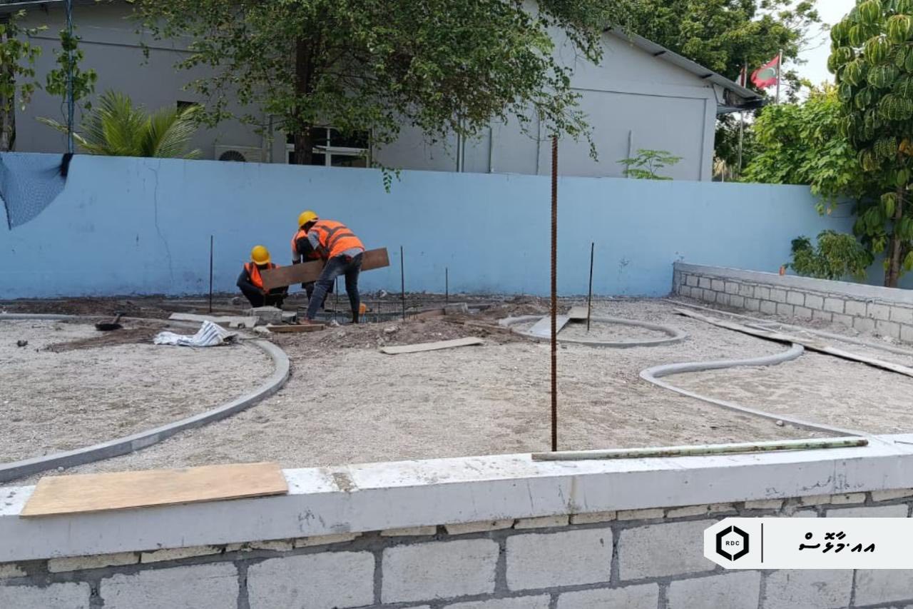 އއ މާޅޮހުގައި ތަރައްގީ ކުރާ އައުޓްޑޯ ޖިމް؛ ކޮންކްރީޓް ކީވޯލްގެ މަސައްކަތް ކުރިއަށް