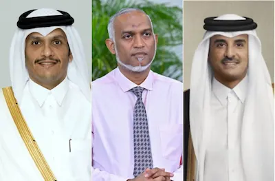 ރައީސް ޑރ މުޢިއްޒު، ޤަތަރުގެ ޤައުމީ ދުވަހުގެ ތަހުނިޔާ, އެޤައުމުގެ އަމީރާއި ބޮޑުވަޒީރަށް ފޮނުއްވައިފި