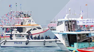މަސްވެރިންގެ އިޙްތިޖާޖު؛ ފުލުހުންގެ ދައުރު އަދާކުރުމަށް ހުރަސްއެޅުން؛ 3 މީހަކާއި 3 ދޯންޏެއް ފުލުހުންގެ ބެލުމުގެ ދަށަށް