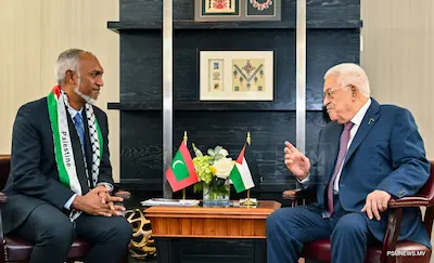 ފަލަސްޠީނުގެ ހައްގުތައް ހޯދައިދިނުމުގައި ބައިނަލްއަޤްވާމީ މުޖުތަމަޢު ތިބިކަން ޢަމަލީ ގޮތުން ދައްކުވައި ދިނުމަށް ރައީސް ގޮވާލައްވައިފި