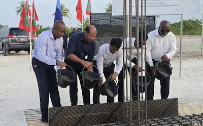 ދިއްދޫގައި އެމްޓީސީސީ އިން އިމާރާތްކުރާ, އެ އަތޮޅު ހޮސްޕިޓަލުގެ އައު އިމާރާތުގެ ބިންގާ އަޅައިފި