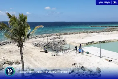 މިލަންދޫ ބަނދަރު ތަރައްގީ ކުރުން: %55 މަސައްކަތް ނިމިއްޖެ