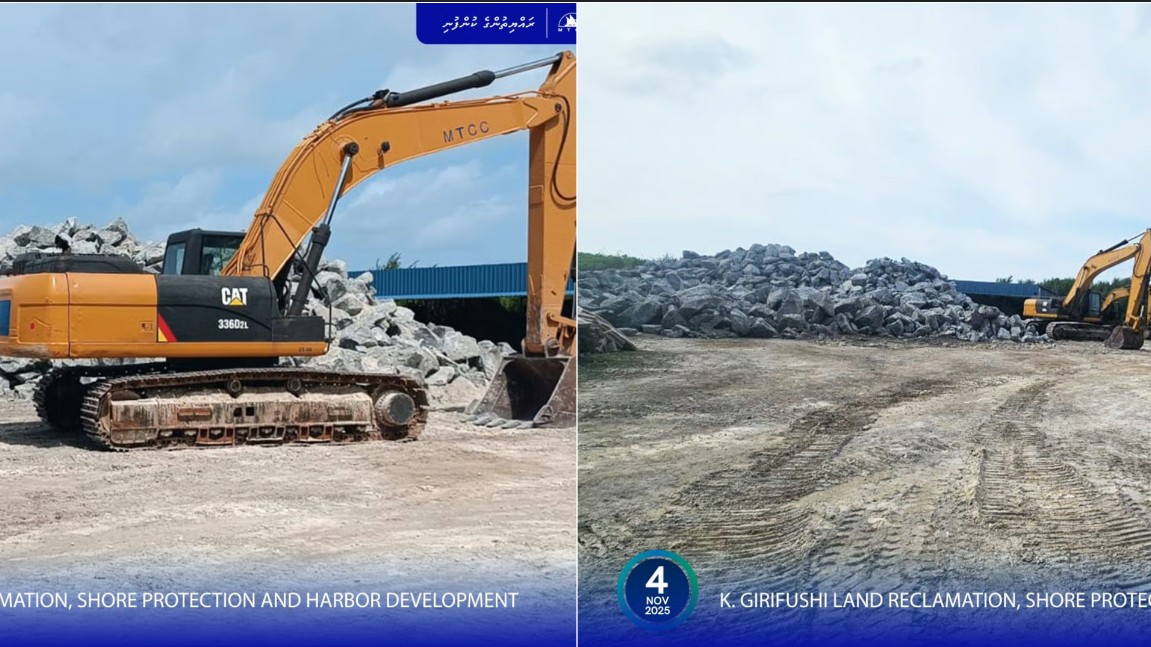 ކ ގިރިފުށީ ބަނދަރު ހެދުމަށް ބޭނުންވާ ހިލައިގެ ފުރަތަމަ ބެޗް މަސައްކަތު ސައިޓަށް