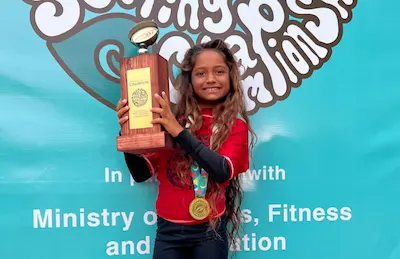ރާއްޖޭގެ ފުރަތަމަ ޖޫނިއާ އަންހެން ސާފިން ޗެމްޕިއަނަކަށް 8 އަހަރުގެ އާލިޔާ ލަތީފު