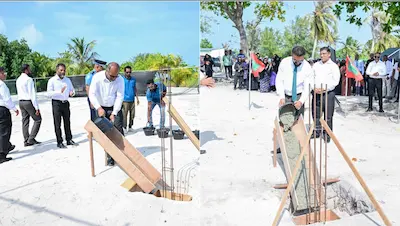 ފެނަކަ އިން އޮޅުވެލިފުށީގައި އިމާރާތްކުރާ ފުލުހުންގެ މަރުކަޒާއި ގުރުއާނާބެހޭ މަރުކަޒުގެ ގޮފީގެ މަސައްކަތް ފަށައިފި