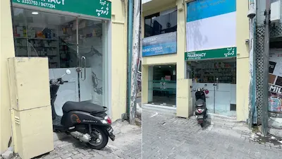 ސައިކަލެއް ކޮންޓްރޯލް ނުވެ ފާމަސީއެއްގެ ތެރެއަށް ވަދެ، ގެއްލުންވެއްޖެ