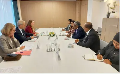 ކުރީގެ ރައީސް ޑރ. ވަހީދު، ޔޫރަޕިއަން އެކްސްޓަރނަލް އެކްޝަން ސަރވިސްގެ ޑެޕިއުޓީ ސެކްރެޓަރީ ޖެނެރަލްއާ ބައްދަލު ކުރައްވައިފި