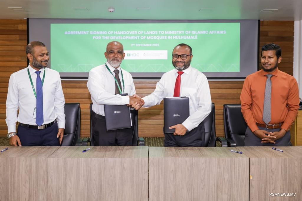 ހުޅުމާލެ ދެވަނަ ފިޔަވަހީގައި 2 މިސްކިތެއް ބިނާ ކުރުމަށް އެޗްޑީސީއާ ބިން ހަވާލު ކޮށްފި