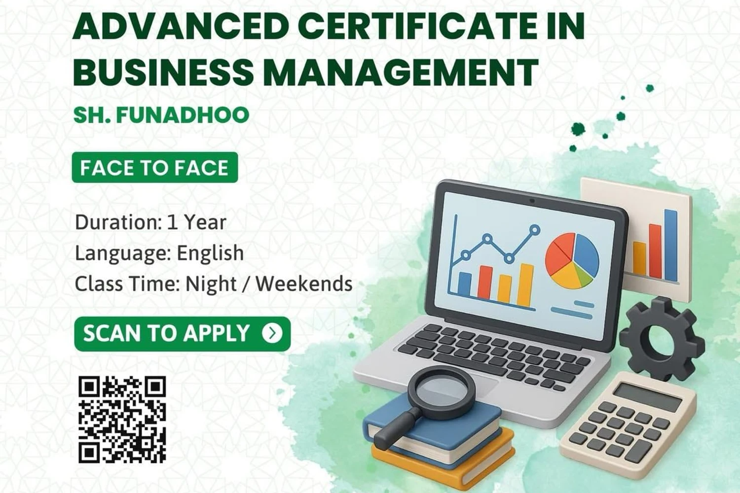 ފުނަދޫގަ ފުރުތަމަ ފަހަރަށް އައި.ޔޫ.އެމްގެ އެޑްވާންސްޑް ސެޓްފިކެޓް އިން ބިޒްނަސް މެނޭޖްމަންޓް ފަށަނީ