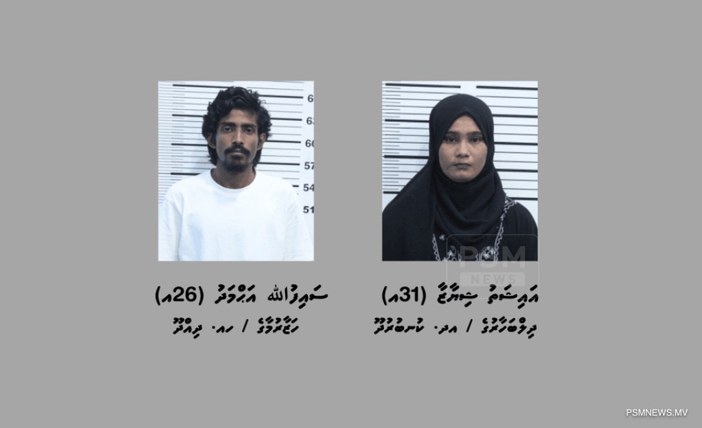 މަސްތުވާތަކެތީގެ މައްސަލައެއްގައި ދެ މީހަކު ހައްޔަރަށް ؛ އަންހެންމީހާއަކީ ފުލުހެއް!