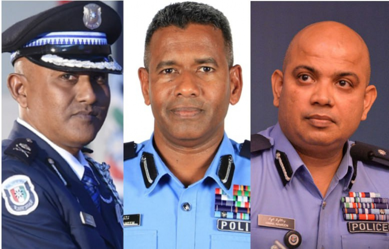 ޕޮލިސް ކޮމިޝަނަރު ކަމަށް ތިން ބޭފުޅަކު ކުރިމަތިލައްވައިފި