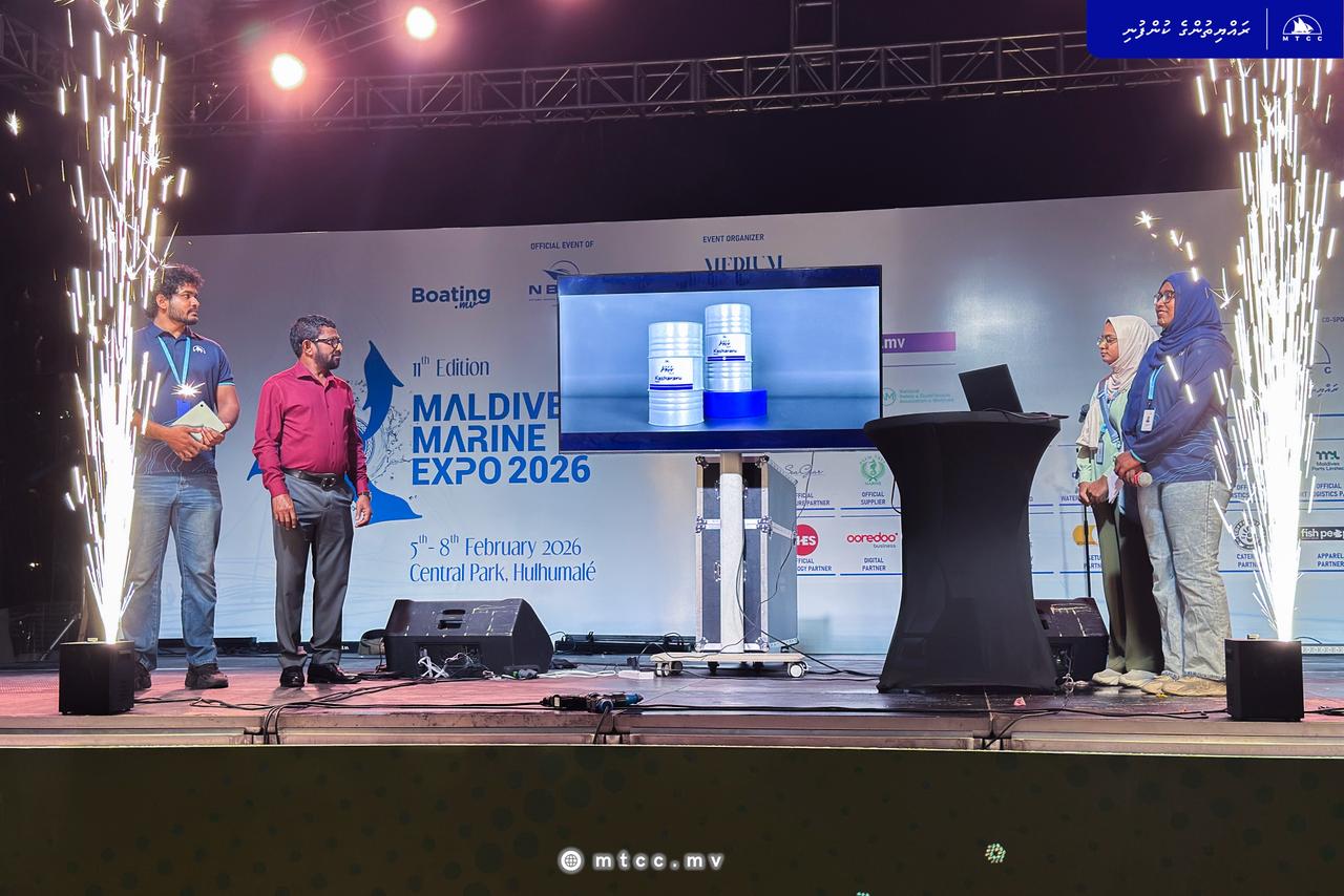 އެމްޓީސީސީގެ އަމިއްލަ އުފެއްދުން ‘ކަށަވަރު ރެސިން’، މެރިން އެކްސްޕޯގައި ދައްކާލައިފި