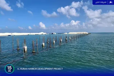 ކ ހުރާ ބަނދަރުގެ ކޮންކްރީޓް ޖެޓީގެ 40 އިންސައްތަ މަސައްކަތް ނިމިއްޖެ