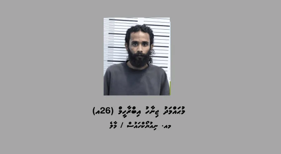 ގިނަ އަދަދެއްގެ މަސްތުވާތަކެއްޗާއެކު, މާލެއިން ހައްޔަރުކުރި ޒުވާނަކު 15 ދުވަހުގެ ބަންދަށް