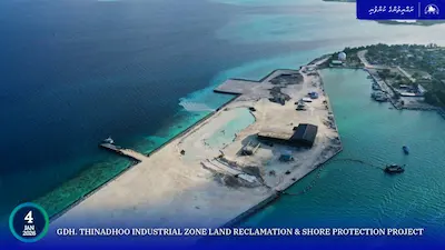 ތިނަދޫ އިންޑަސްޓްރިއަލް ޒޯންގެ ބިން ހިއްކުމުގެ މަސައްކަތް ހަލުވިކަމާއެކު ކުރިއަށް